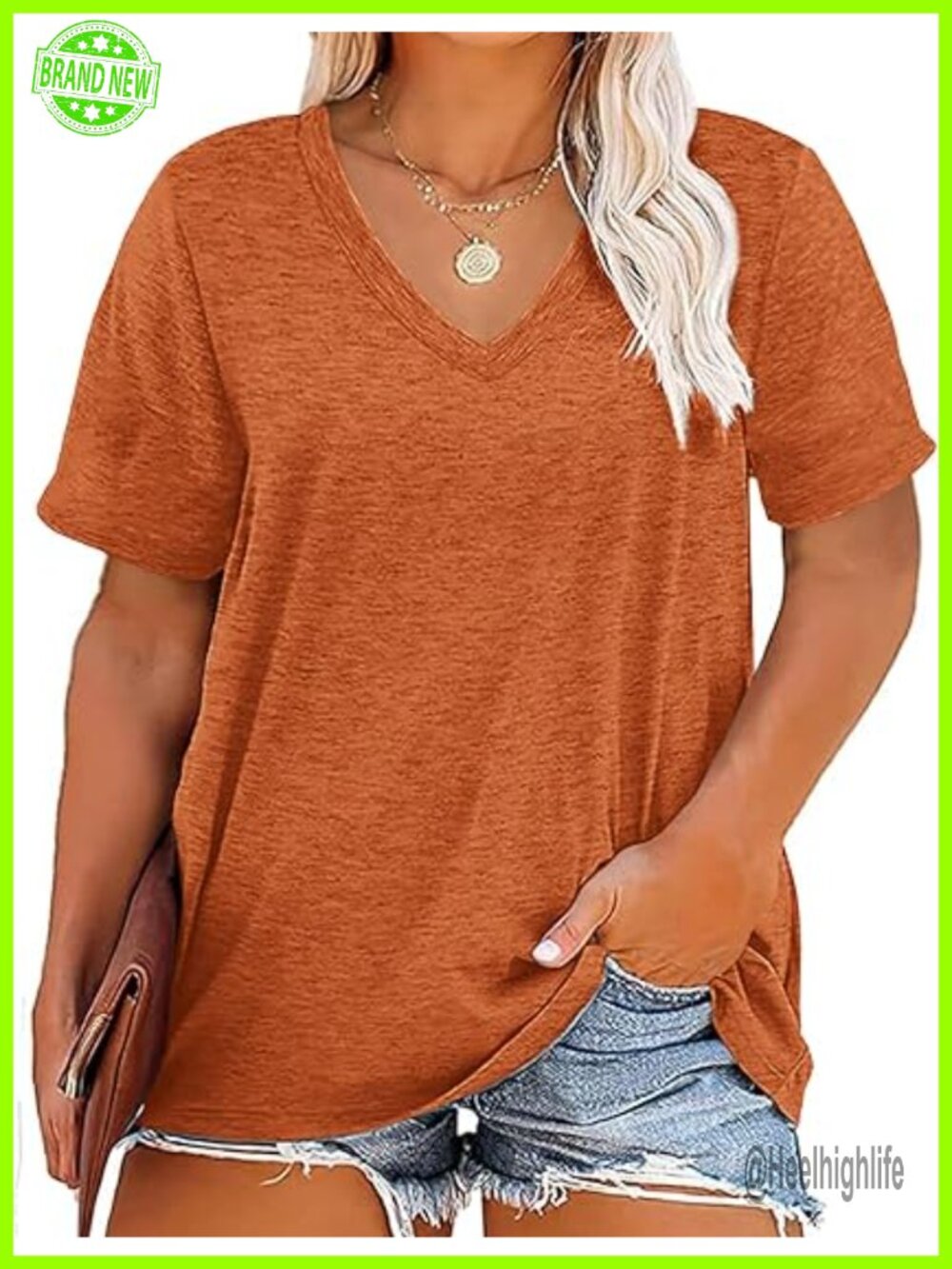 Plus Size V Neck T Shirts Short Sleeve Loose Fit Tees Casual Summer Tops